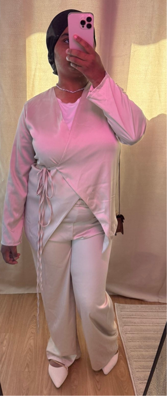 Ensemble satin beige